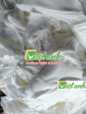 giẻ lau màu trắng cotton 100%